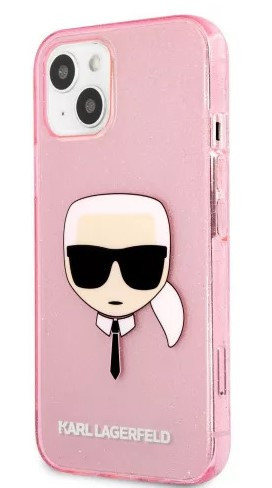 Karl Lagerfeld iPhone 13 Mini pink csillám szil.tok