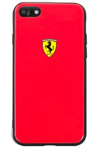 Ferrari iPhone 8 fekete szél piros szilikontok