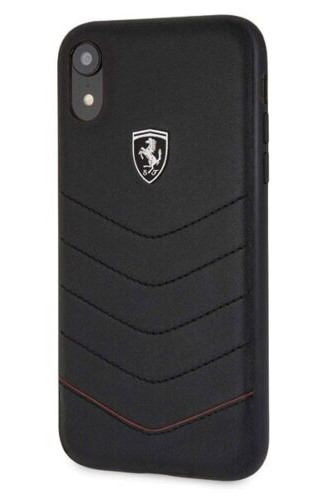 Ferrari Iphone XR bőr tok fekete