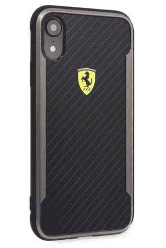 Ferrari Iphone XR carbon/szürke tok