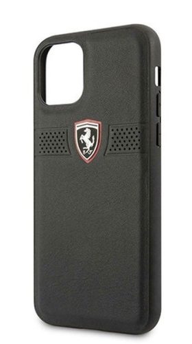 Ferrari iPhone 11 Pro fekete bőr tok