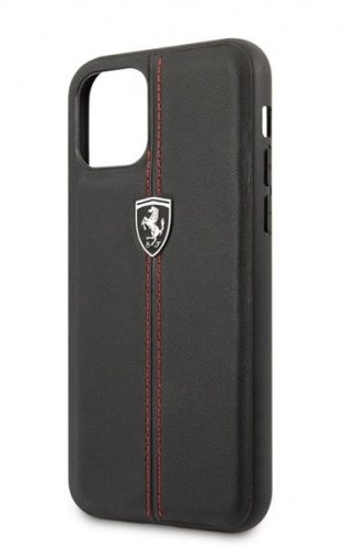 Ferrari iPhone 11 fekete bőr tok