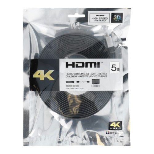 HDTV HDMI kábel lapos 5 méter fekete