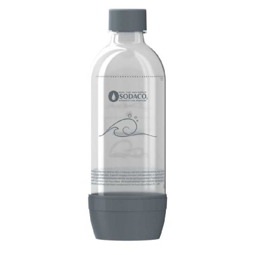 SodaCo szénsavasító flakon otthoni SodaCo Basic és Royal szódagéphez, 2x1 liter (fehér, szürke)