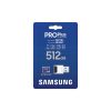 SAMSUNG Memóriakártya, PRO Plus + Reader microSDXC 512GB, CLASS 10, UHS-I, U3, V30, A2, R180/W130