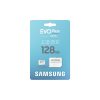 SAMSUNG Memóriakártya, EVO Plus microSDXC kártya ,128GB, UHS-1, U3, V30, A2, + SD Adapter, R160/W