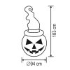 Home KD 180 T felfújható halloween tök, 183 cm, belső LED projektorral, beépített ventilátor, kül- és beltéri