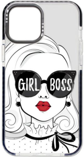 Yooup iPhone 12/12 Pro szilikon tok Girl Boss